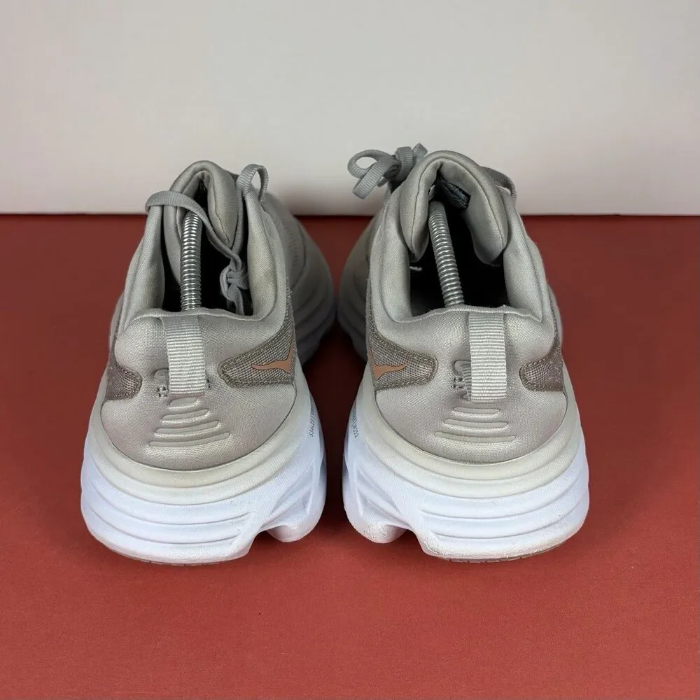 Hoka One One Bondi 8 1127952-HMLR Womens US 9 Running Shoes Gray Mesh Sneakers
